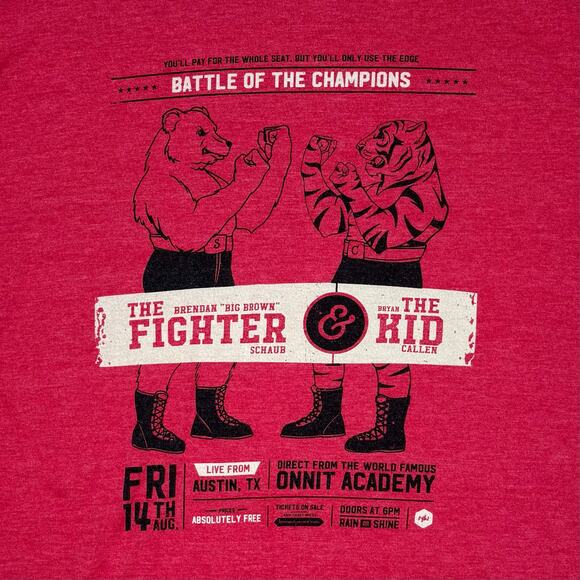 ONNIT Red Boxing T-Shirt The Fighter and the Kid Mens XXL - Picture 2 of 7